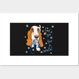 Dog Basset Hound wants to walk Posters and Art